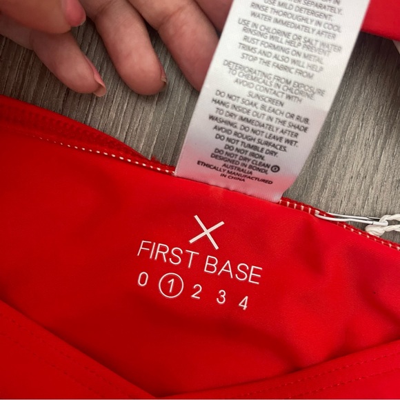 First Base Red Triangle Bikini Set - Picture 3 of 4